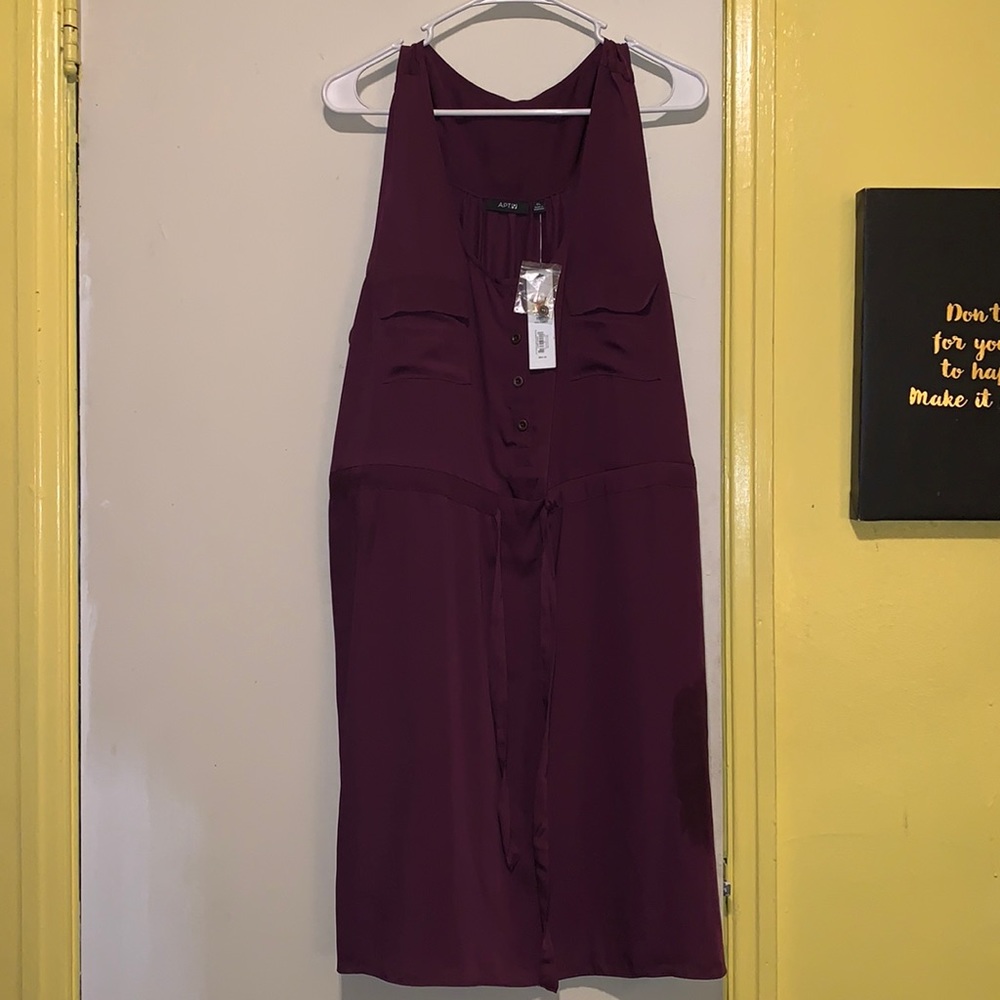 Purple silk dress